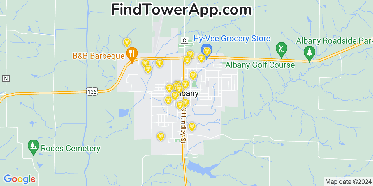 T-Mobile 4G/5G cell tower coverage map Albany, Missouri