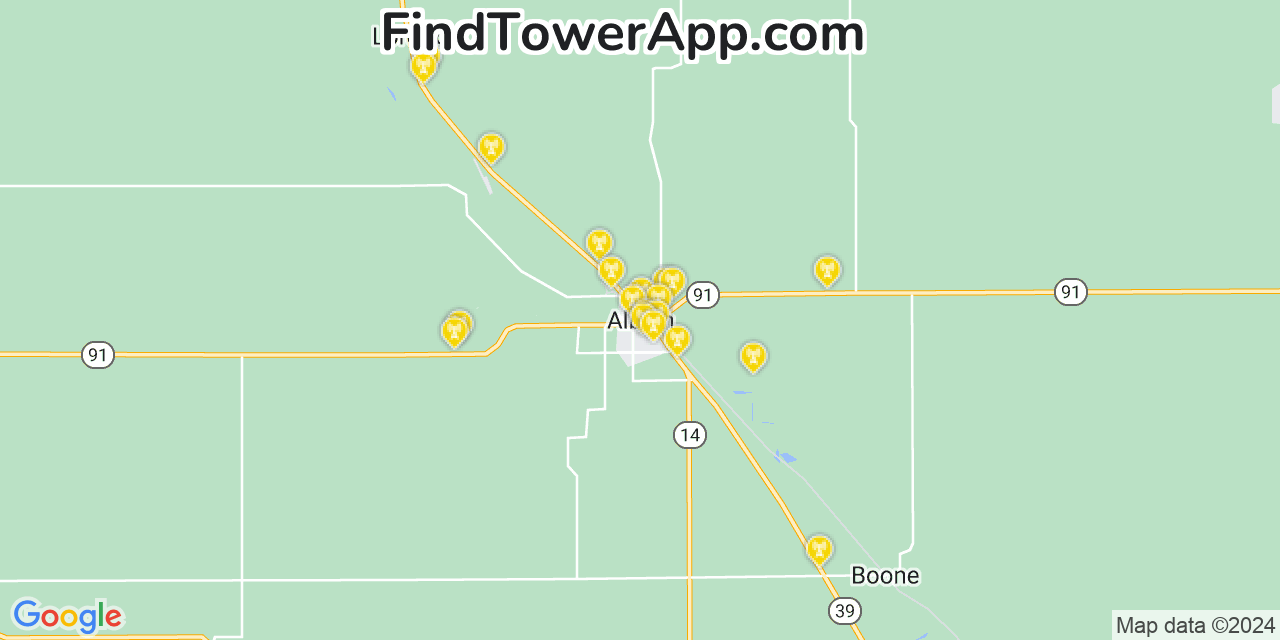 Verizon 4G/5G cell tower coverage map Albion, Nebraska