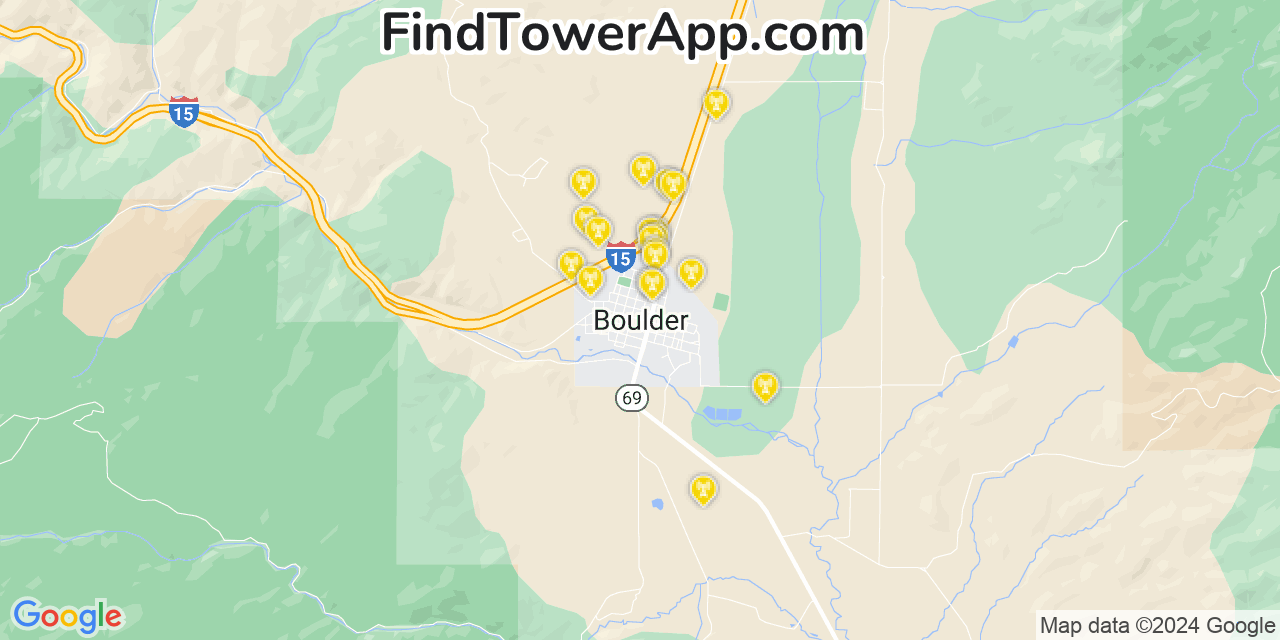 T-Mobile 4G/5G cell tower coverage map Boulder, Montana