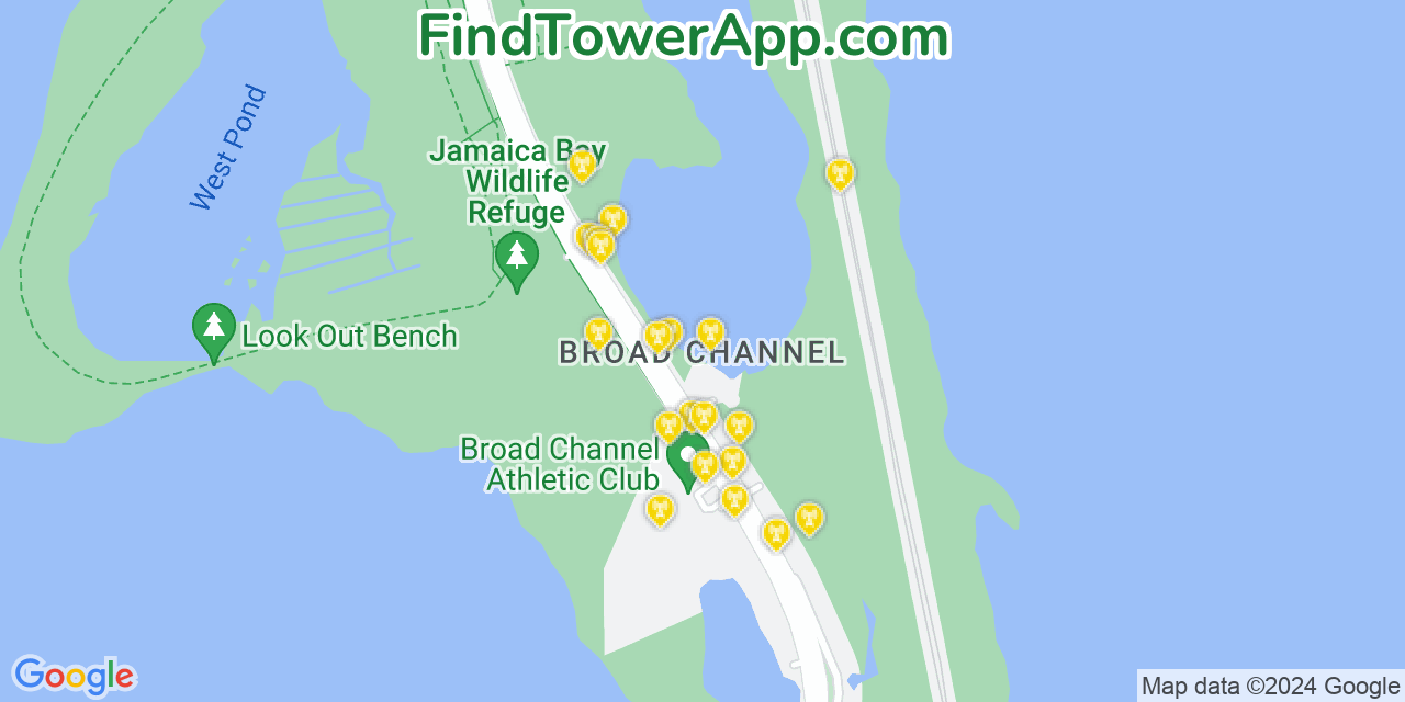 T-Mobile 4G/5G cell tower coverage map Broad Channel, New York