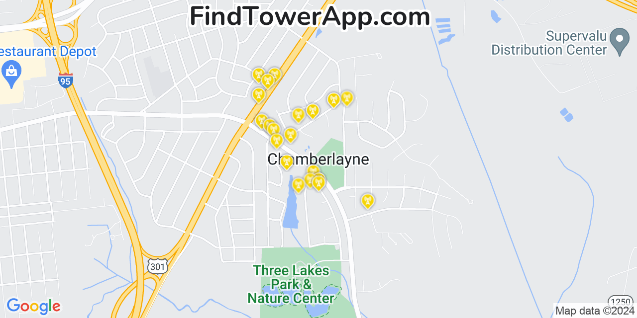 T-Mobile 4G/5G cell tower coverage map Chamberlayne, Virginia