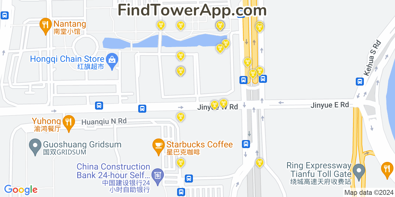 Chengdu (China) 4G/5G cell tower coverage map