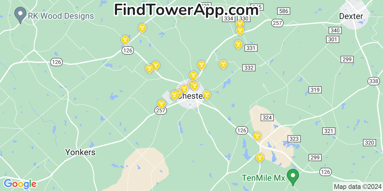 T-Mobile 4G/5G cell tower coverage map Chester, Georgia
