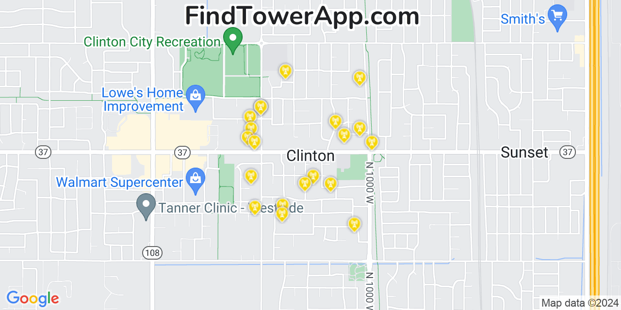 T-Mobile 4G/5G cell tower coverage map Clinton, Utah