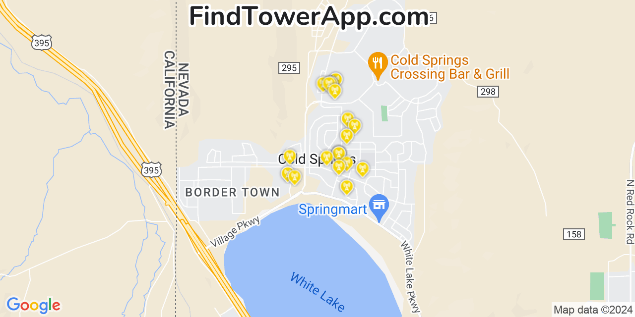 T-Mobile 4G/5G cell tower coverage map Cold Springs, Nevada