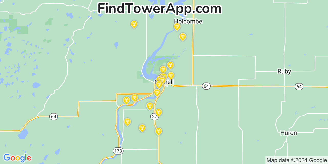 T-Mobile 4G/5G cell tower coverage map Cornell, Wisconsin