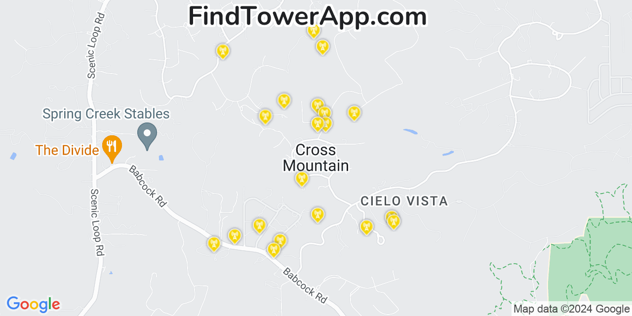 T-Mobile 4G/5G cell tower coverage map Cross Mountain, Texas