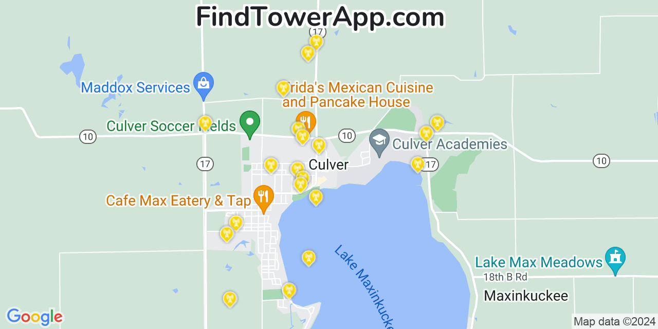 T-Mobile 4G/5G cell tower coverage map Culver, Indiana