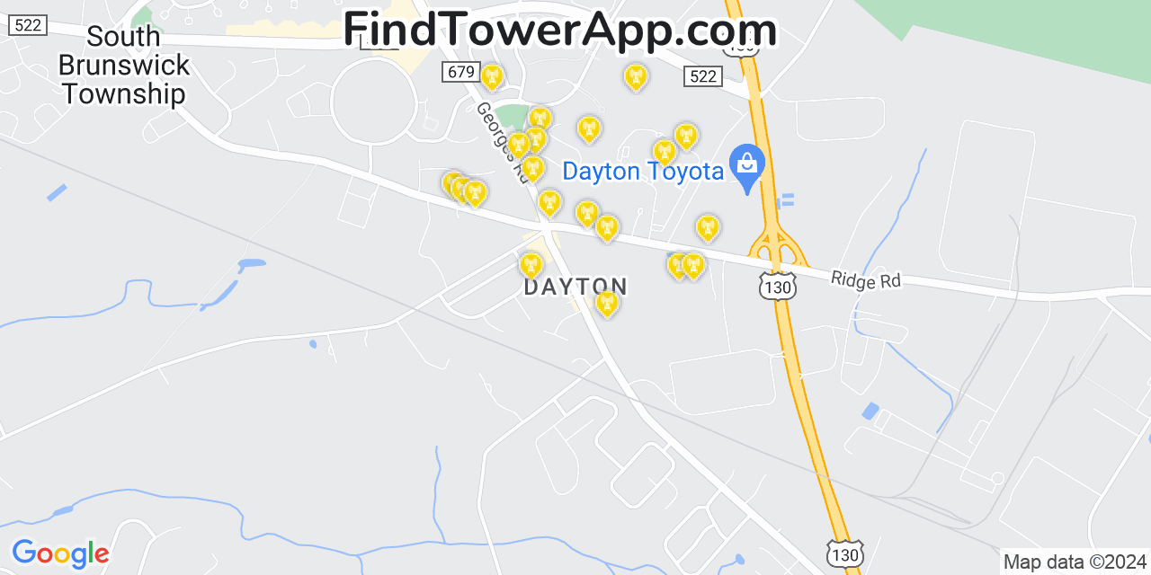 T-Mobile 4G/5G cell tower coverage map Dayton, New Jersey