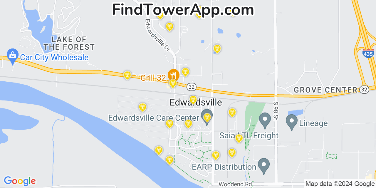 T-Mobile 4G/5G cell tower coverage map Edwardsville, Kansas