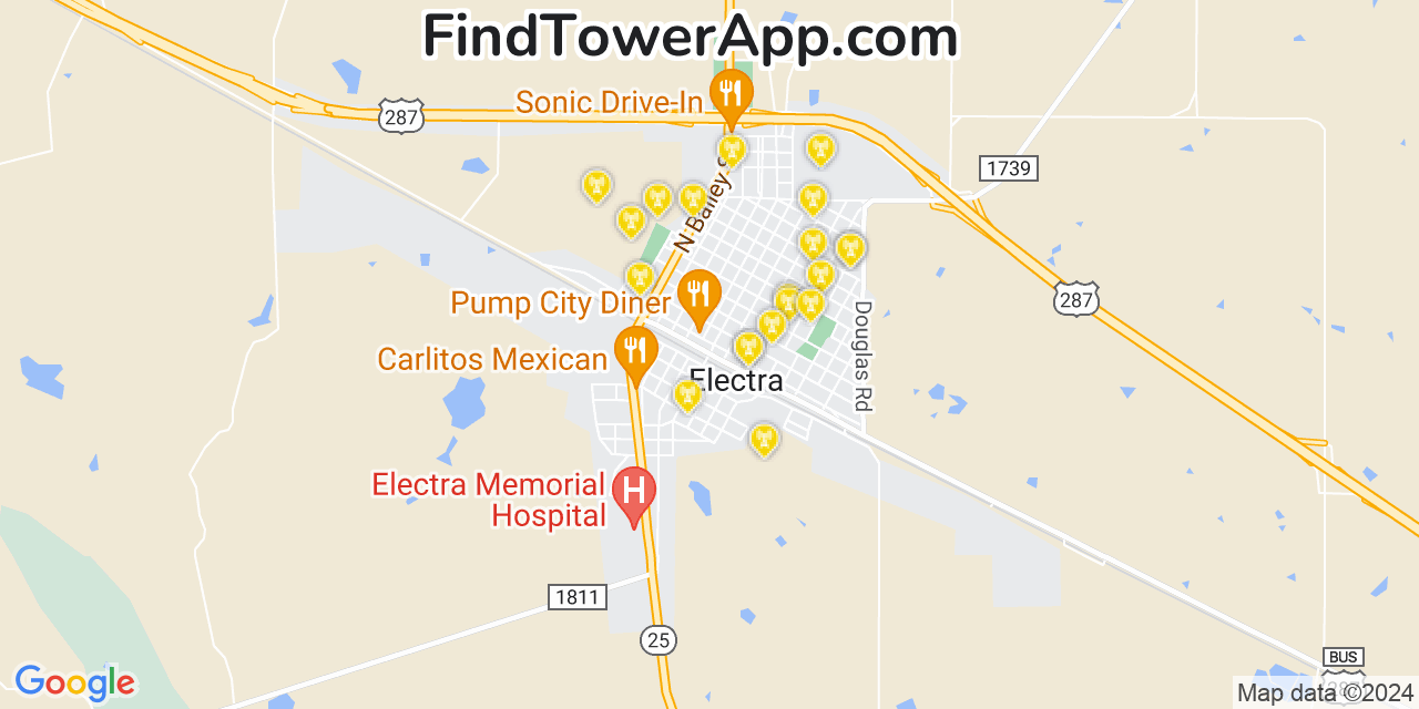 T-Mobile 4G/5G cell tower coverage map Electra, Texas