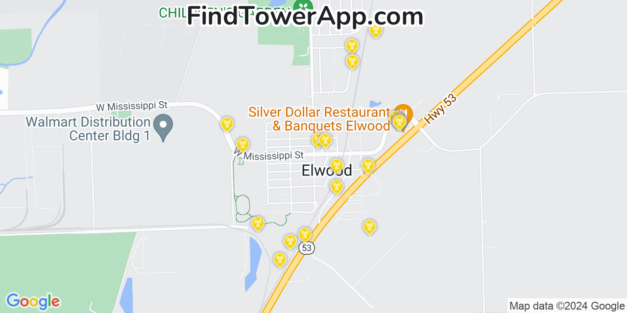 T-Mobile 4G/5G cell tower coverage map Elwood, Illinois