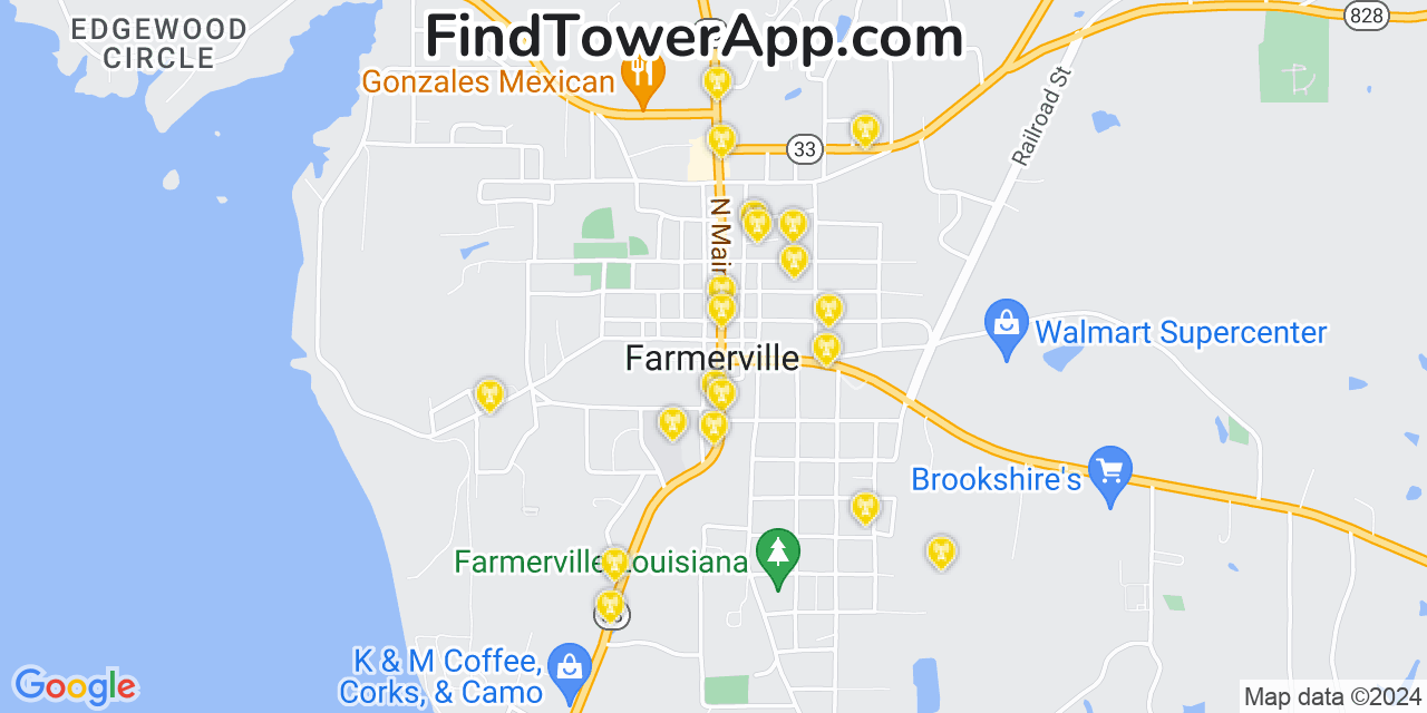 T-Mobile 4G/5G cell tower coverage map Farmerville, Louisiana