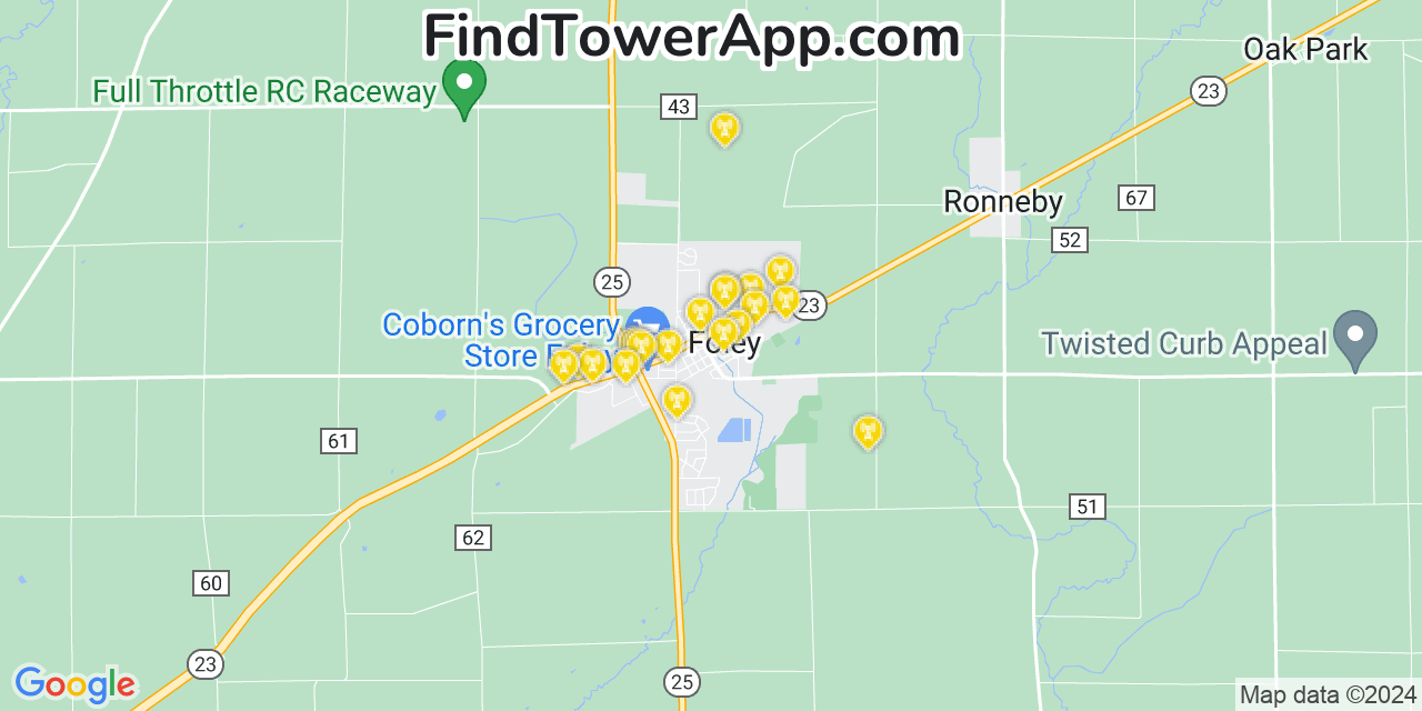 T-Mobile 4G/5G cell tower coverage map Foley, Minnesota