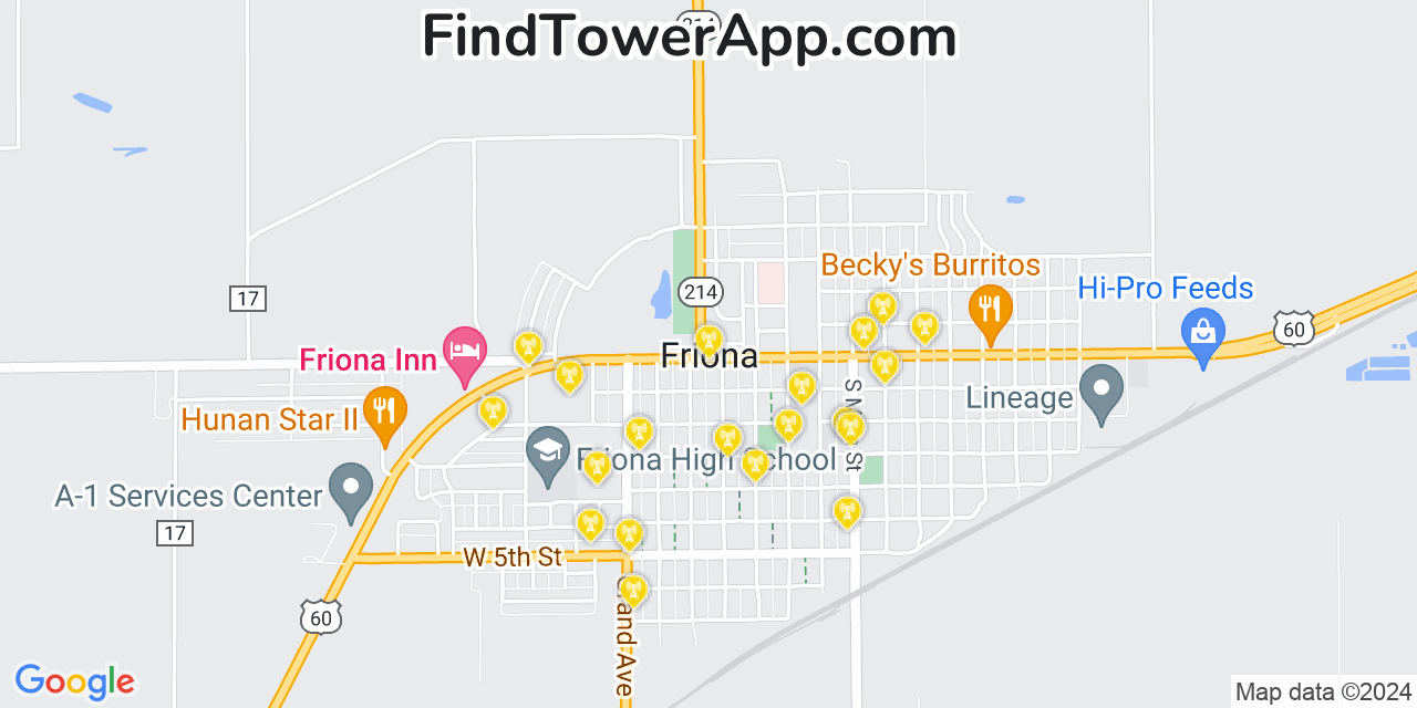 T-Mobile 4G/5G cell tower coverage map Friona, Texas