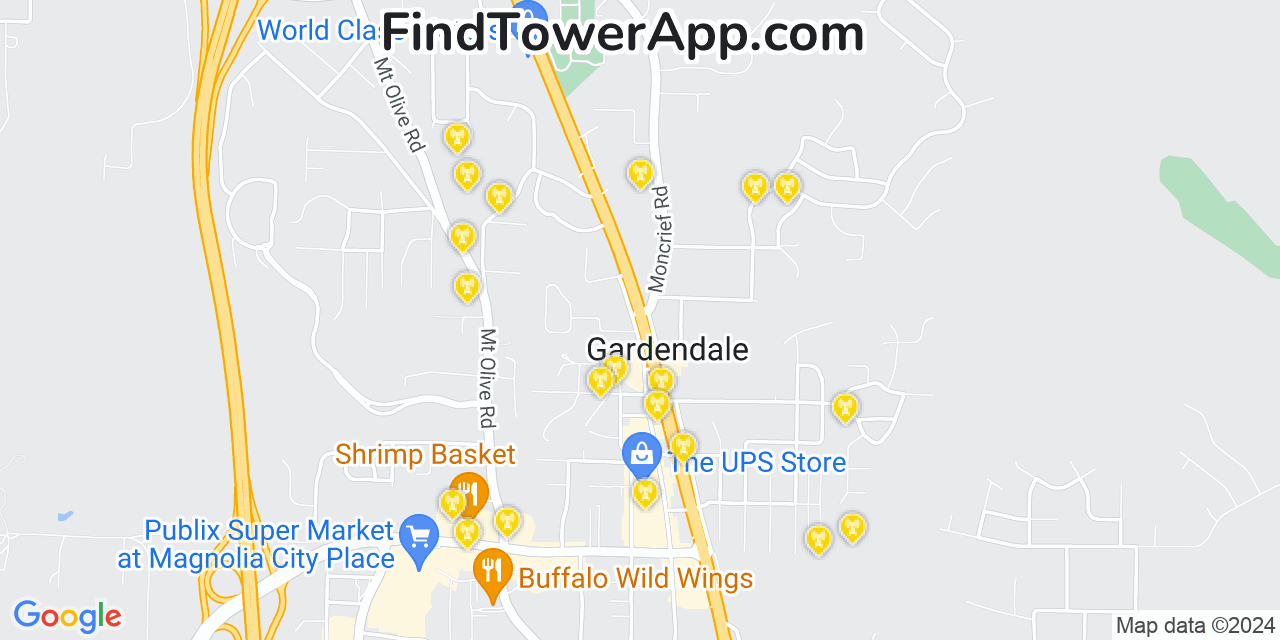 T-Mobile 4G/5G cell tower coverage map Gardendale, Alabama