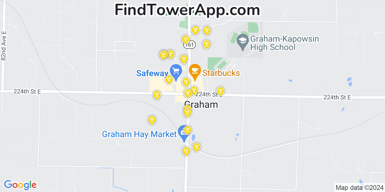 T-Mobile 4G/5G cell tower coverage map Graham, Washington