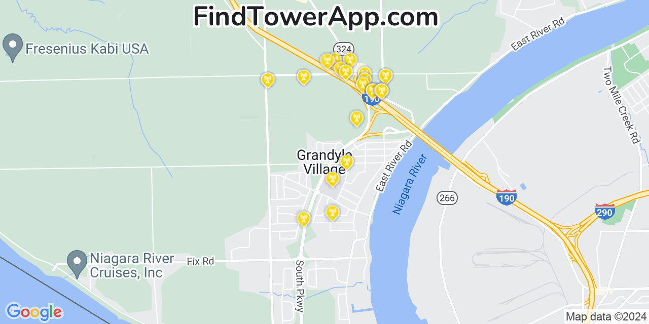 Verizon 4G/5G cell tower coverage map Grandyle Village, New York