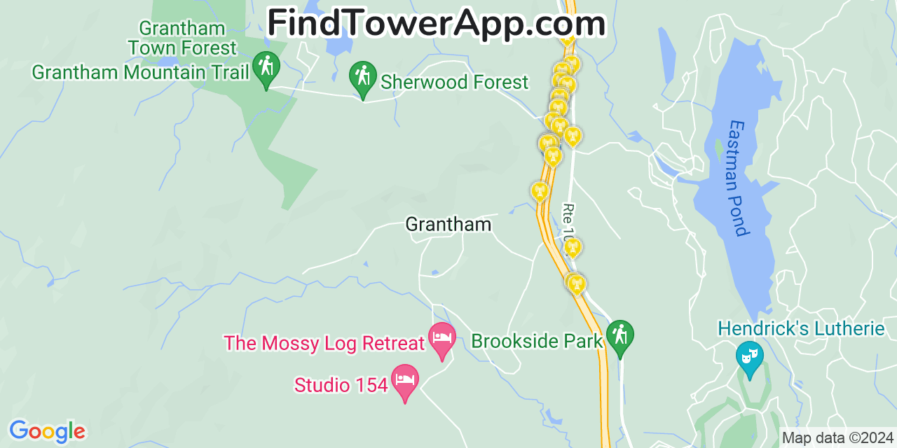 T-Mobile 4G/5G cell tower coverage map Grantham, New Hampshire