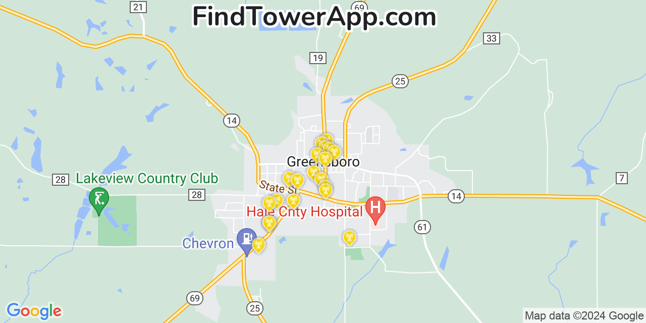 T-Mobile 4G/5G cell tower coverage map Greensboro, Alabama