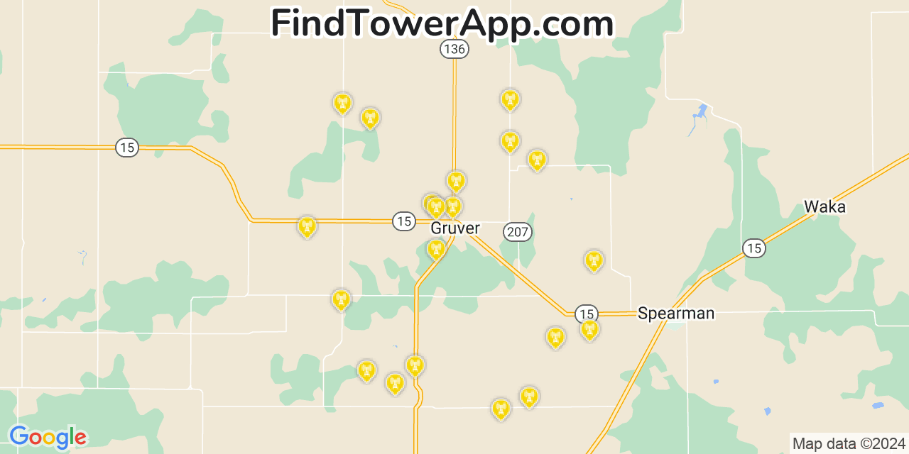 T-Mobile 4G/5G cell tower coverage map Gruver, Texas