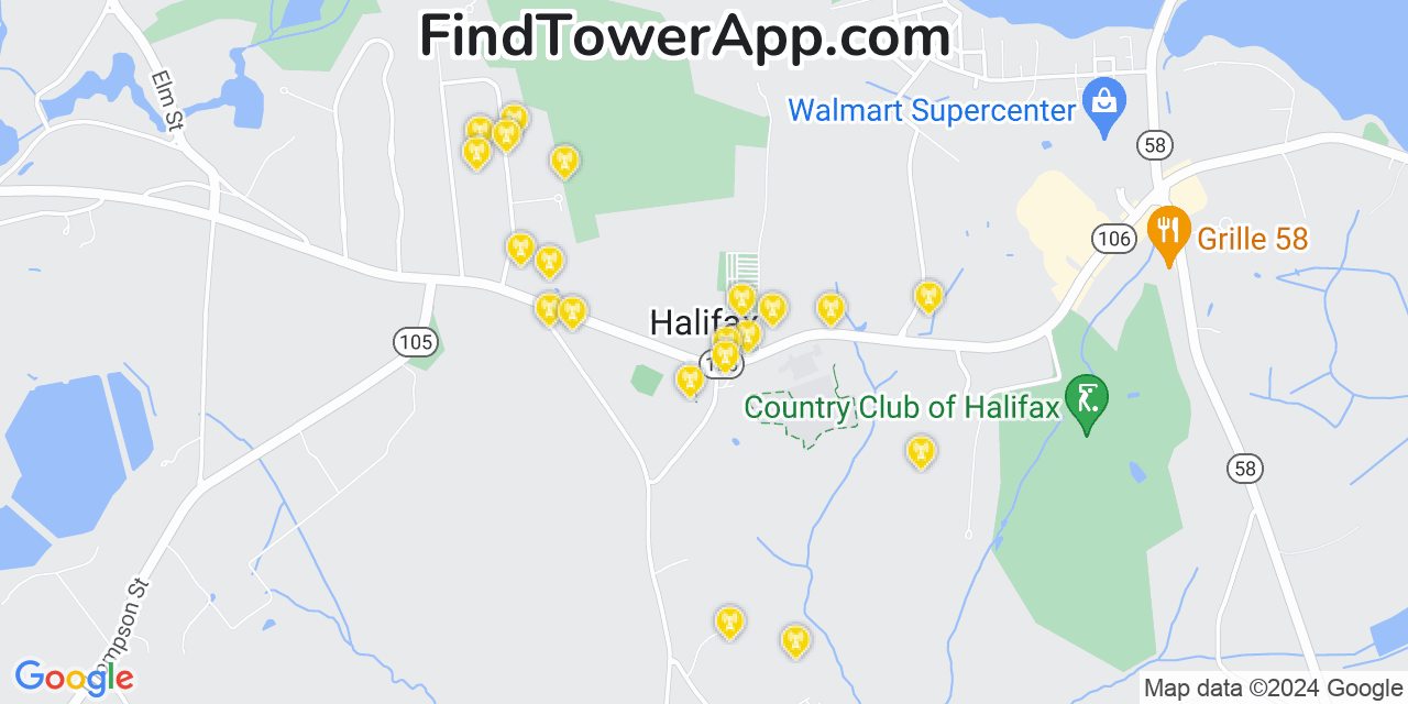 T-Mobile 4G/5G cell tower coverage map Halifax, Massachusetts
