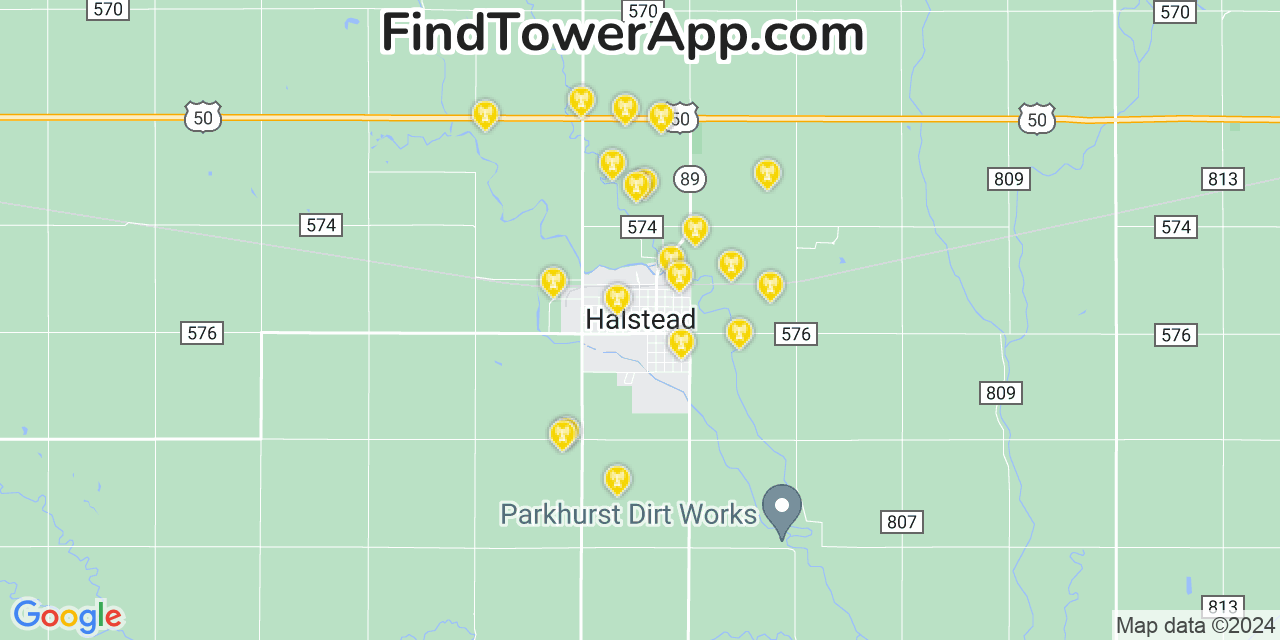 T-Mobile 4G/5G cell tower coverage map Halstead, Kansas