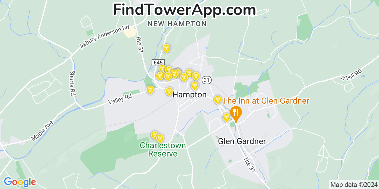 T-Mobile 4G/5G cell tower coverage map Hampton, New Jersey