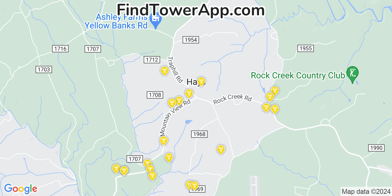 T-Mobile 4G/5G cell tower coverage map Hays, North Carolina