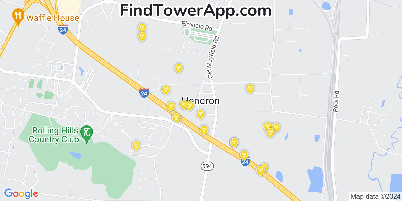 T-Mobile 4G/5G cell tower coverage map Hendron, Kentucky