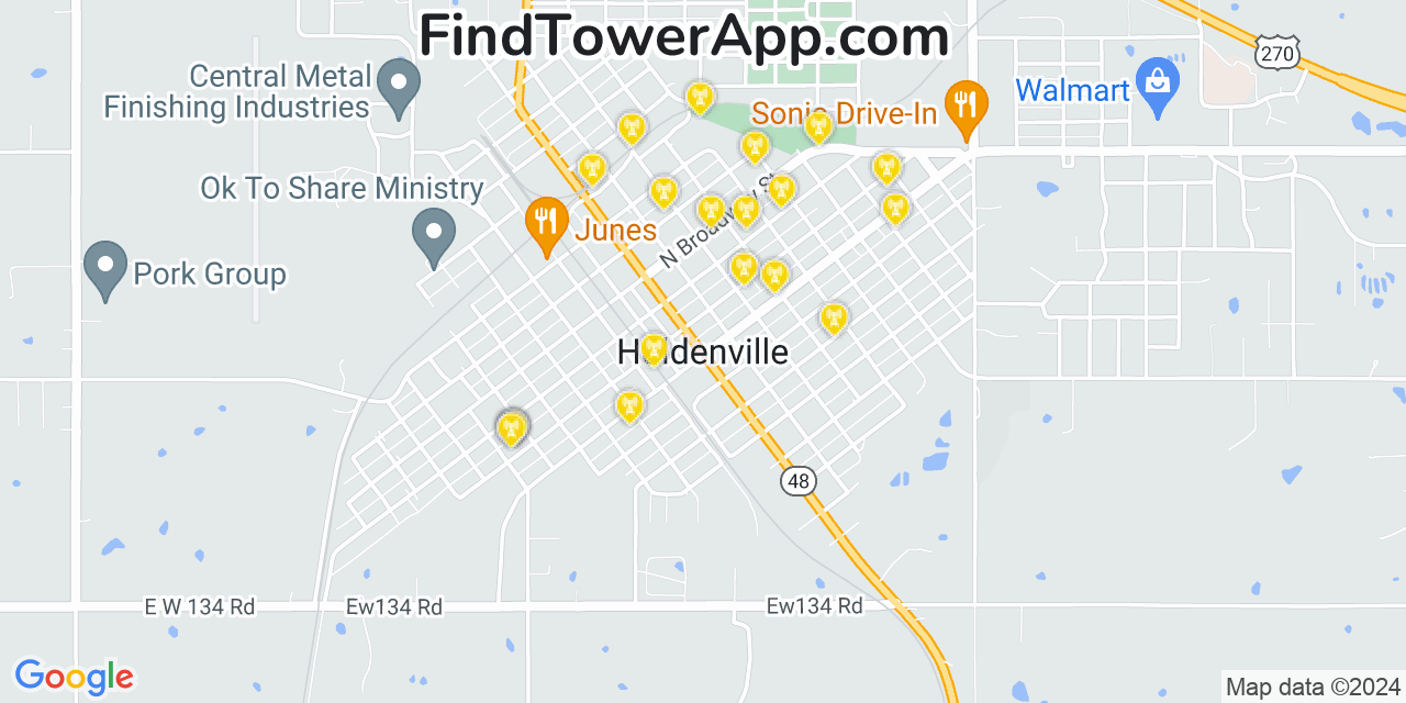 T-Mobile 4G/5G cell tower coverage map Holdenville, Oklahoma