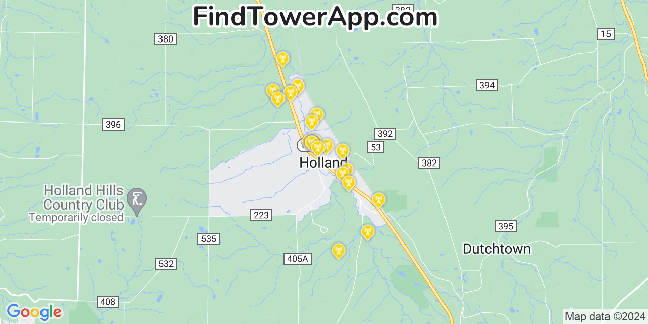 T-Mobile 4G/5G cell tower coverage map Holland, New York
