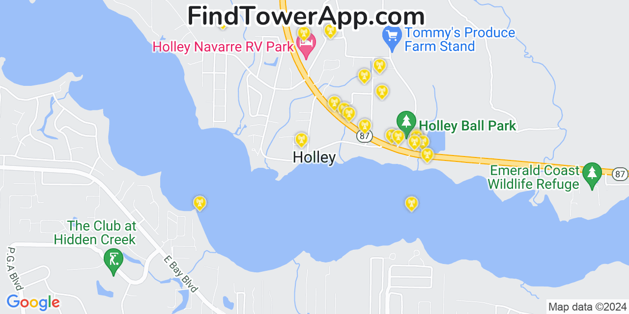 T-Mobile 4G/5G cell tower coverage map Holley, Florida