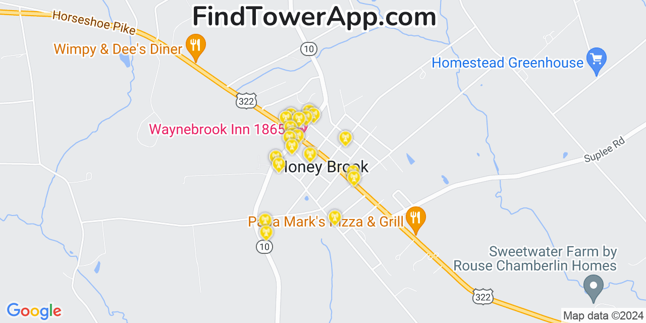 T-Mobile 4G/5G cell tower coverage map Honey Brook, Pennsylvania