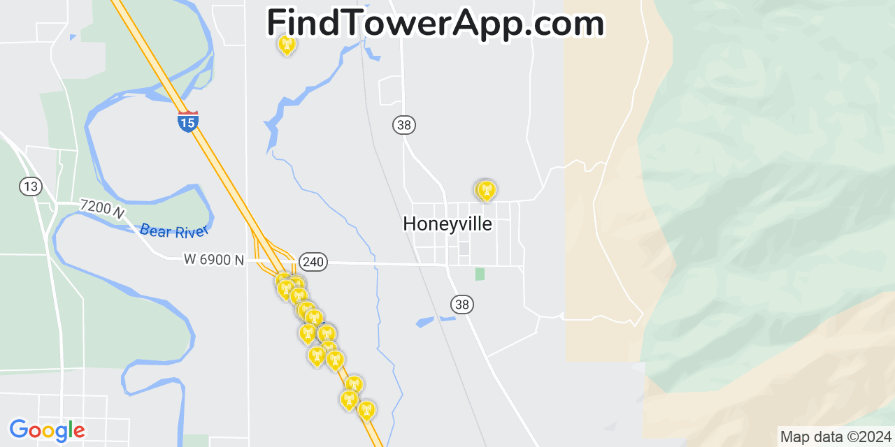 T-Mobile 4G/5G cell tower coverage map Honeyville, Utah