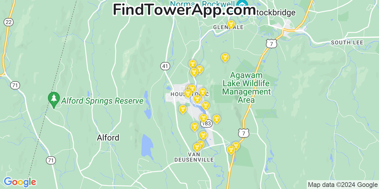 T-Mobile 4G/5G cell tower coverage map Housatonic, Massachusetts