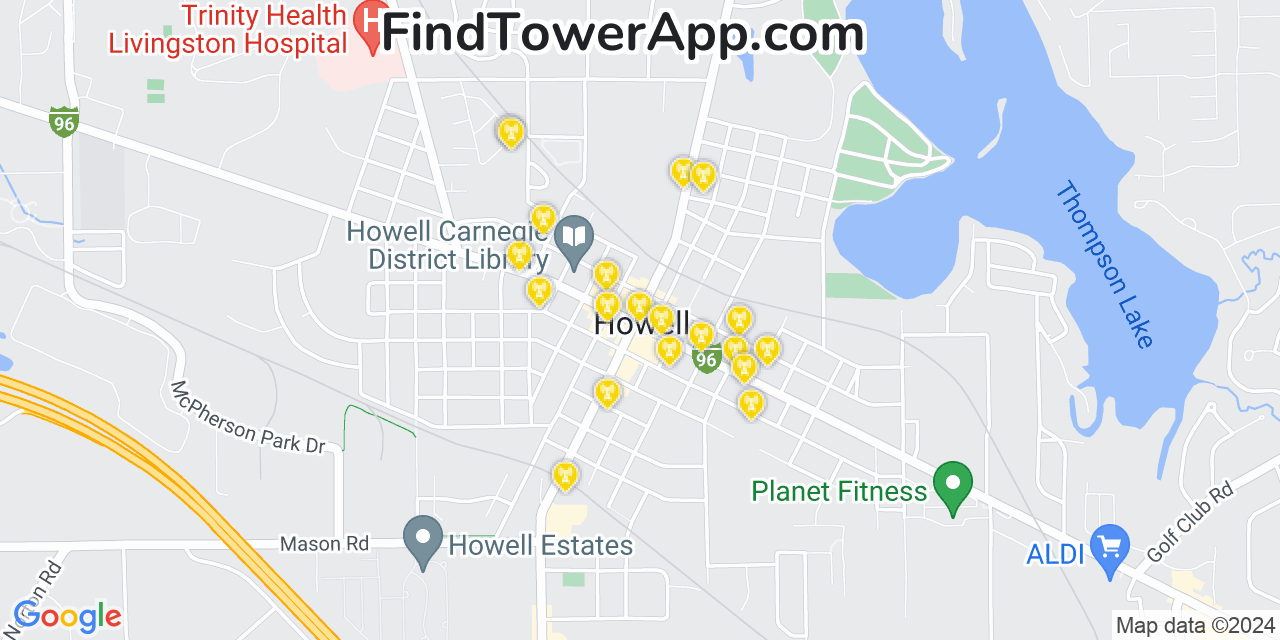 T-Mobile 4G/5G cell tower coverage map Howell, Michigan