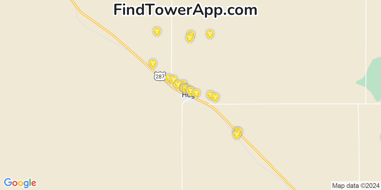 T-Mobile 4G/5G cell tower coverage map Hugo, Colorado