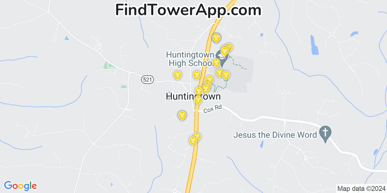 T-Mobile 4G/5G cell tower coverage map Huntingtown, Maryland