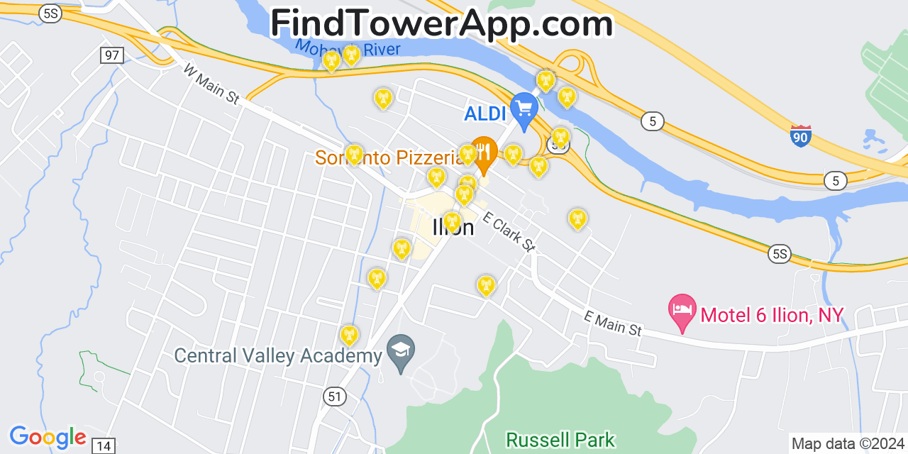 T-Mobile 4G/5G cell tower coverage map Ilion, New York
