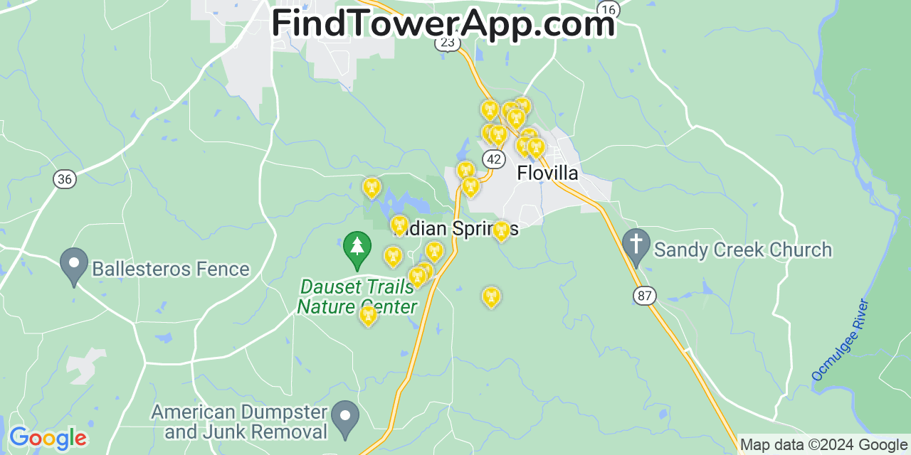 T-Mobile 4G/5G cell tower coverage map Indian Springs, Georgia