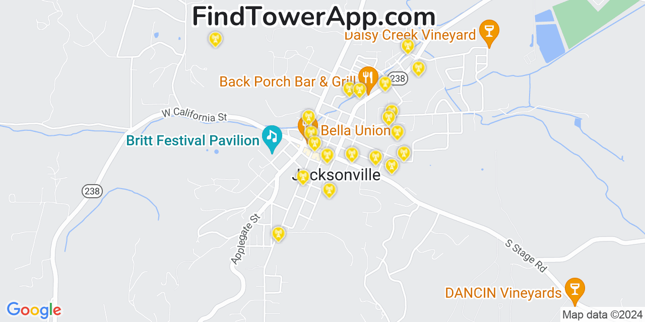 T-Mobile 4G/5G cell tower coverage map Jacksonville, Oregon