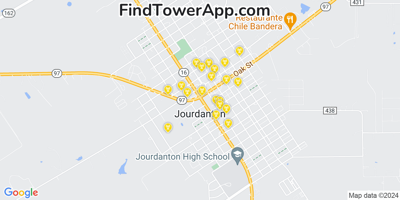 AT&T 4G/5G cell tower coverage map Jourdanton, Texas