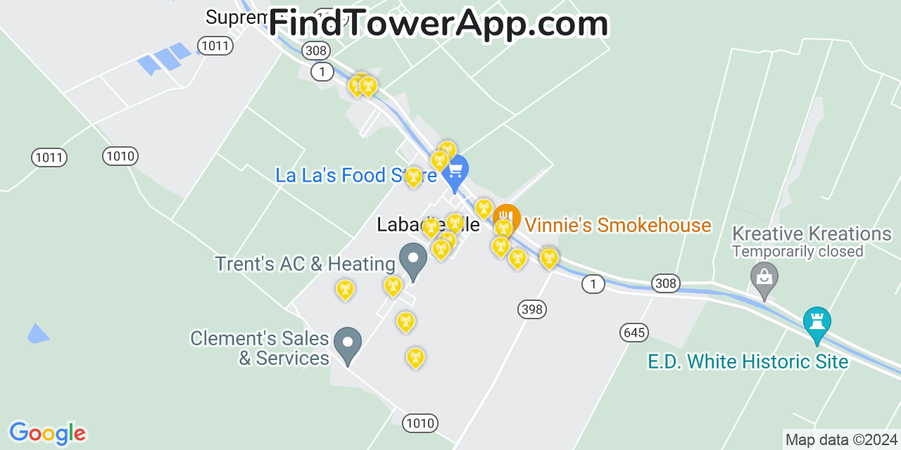 T-Mobile 4G/5G cell tower coverage map Labadieville, Louisiana