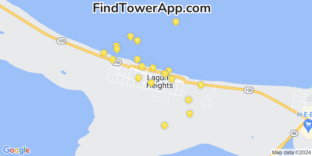 T-Mobile 4G/5G cell tower coverage map Laguna Heights, Texas