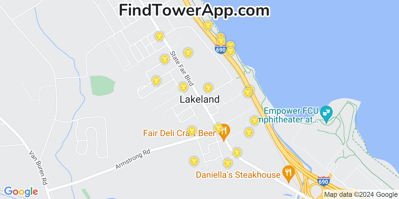 T-Mobile 4G/5G cell tower coverage map Lakeland, New York