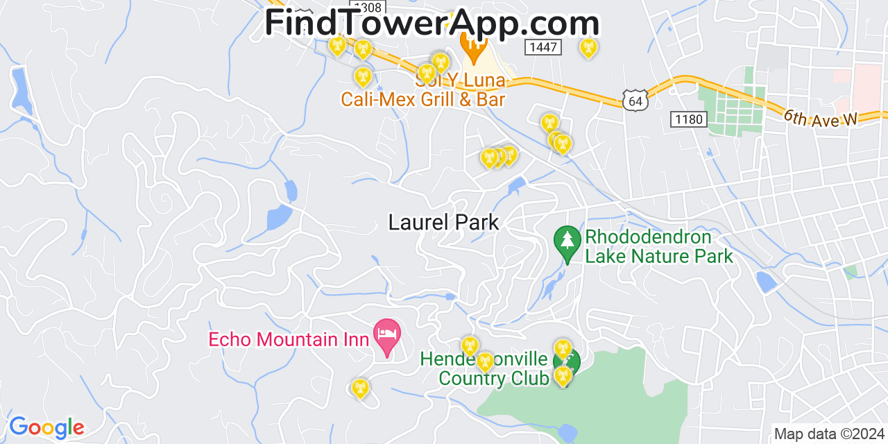 T-Mobile 4G/5G cell tower coverage map Laurel Park, North Carolina