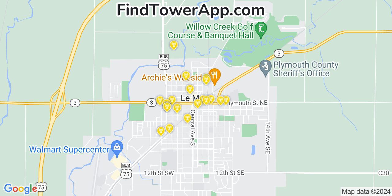 T-Mobile 4G/5G cell tower coverage map Le Mars, Iowa