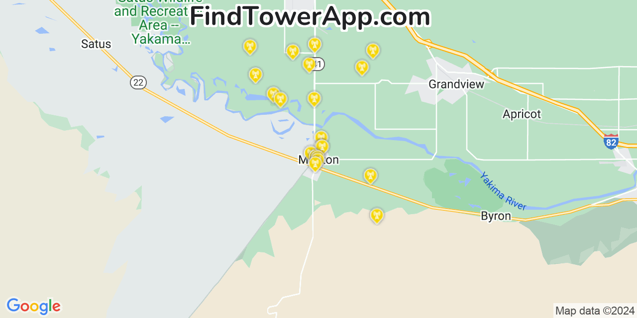 T-Mobile 4G/5G cell tower coverage map Mabton, Washington