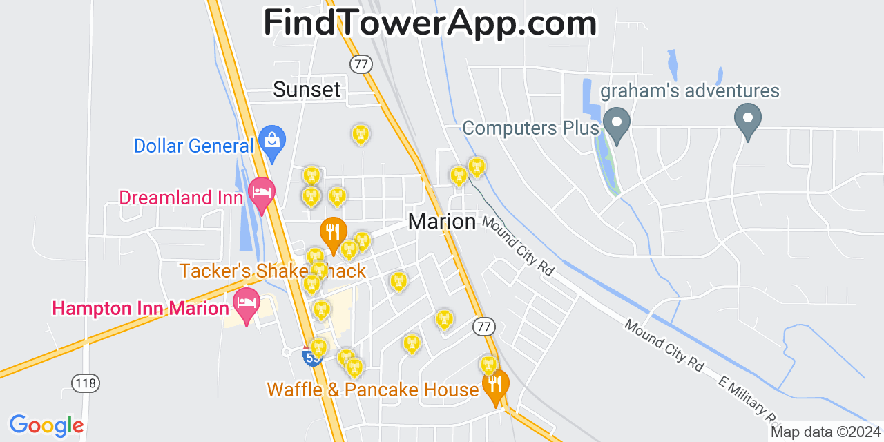 T-Mobile 4G/5G cell tower coverage map Marion, Arkansas
